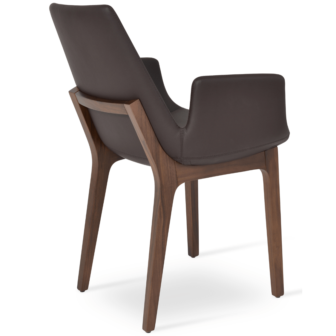 Leather Dining Chairs Eiffel Arm Brown - Your Bar Stools Canada