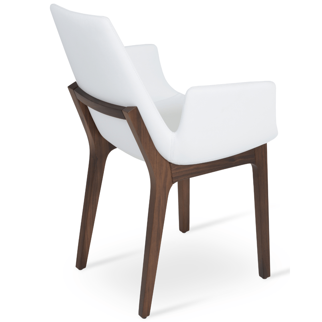 Leather Dining Chairs Eiffel Arm White - Your Bar Stools Canada