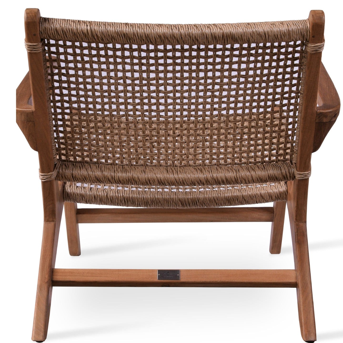 sohoConcept Chaises d'extérieur Fauteuil de patio en bois de teck Calava | Chaise longue d'extérieur en rotin en osier