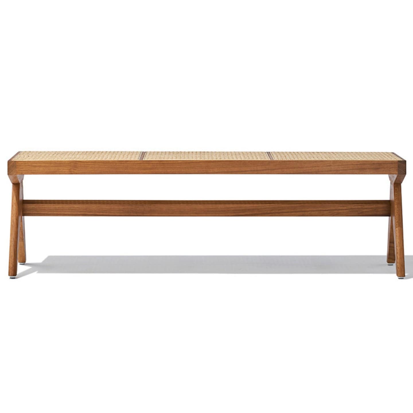 sohoConcept Outdoor Chairs Pierre J Outdoor Dining Bench  | Wood Full Wicker Rattan | Natural Cane Dining Bench