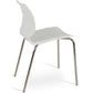 sohoConcept Outdoor Chairs Uni 550 Outdoor Dining Chair | Metal Base | Plastic Seat | Stackable Patio Chair in White