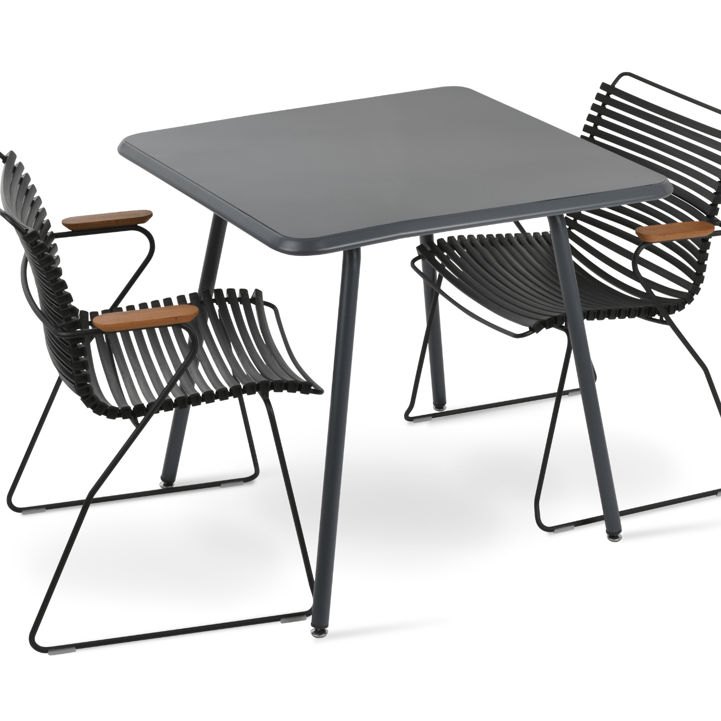 sohoConcept Outdoor Tables Alanya Metal Folding Patio Dining Table for 4