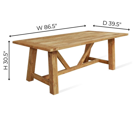 sohoConcept Outdoor Tables Vittoria Outdoor Dining Table | Wood Patio Dining Table For 6