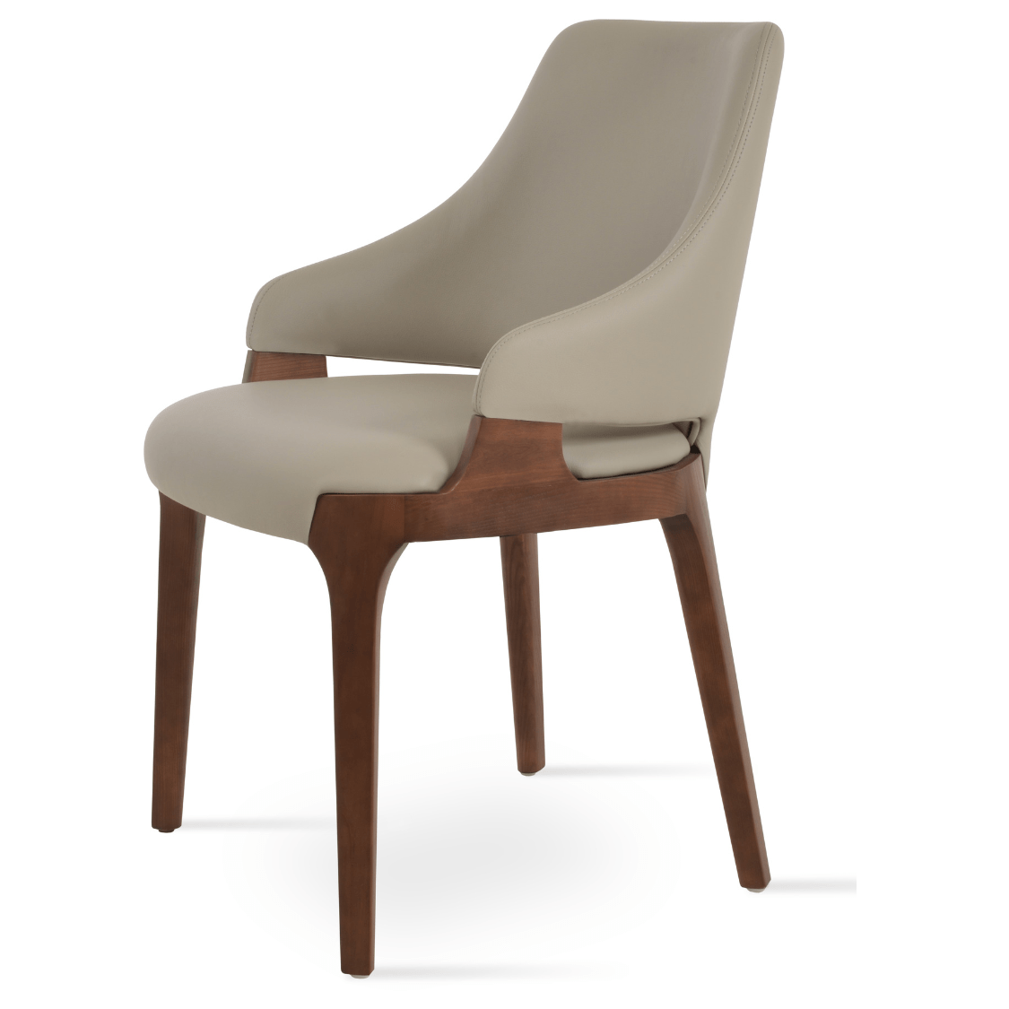 Plattner Cream Leather Dining Arm Chair - Your Bar Stools Canada