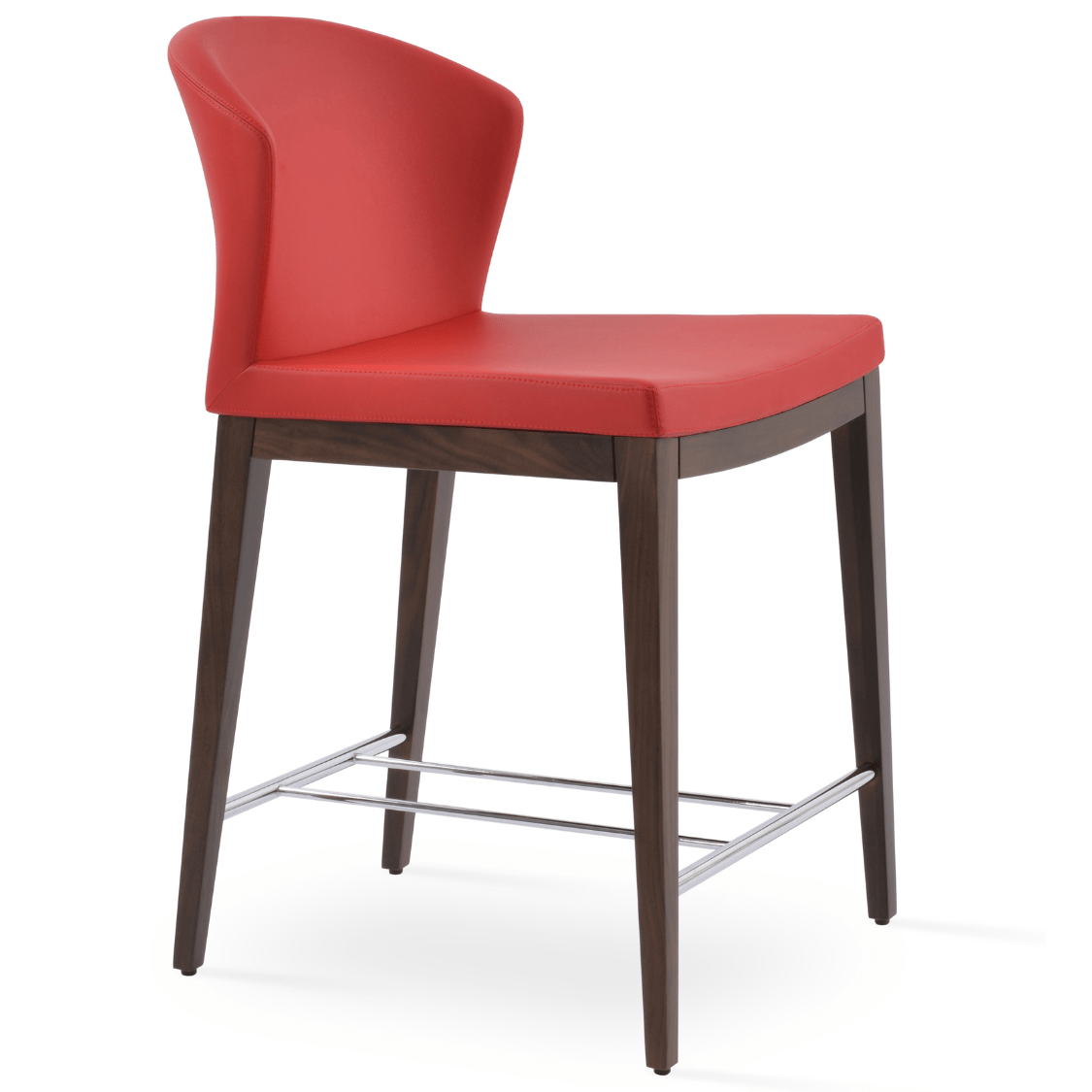 Red Low Back Counter Stools Capri - Your Bar Stools Canada