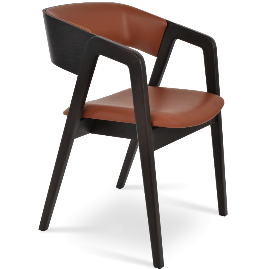 Restaurant Chairs Myndos Black Leather - Your Bar Stools Canada