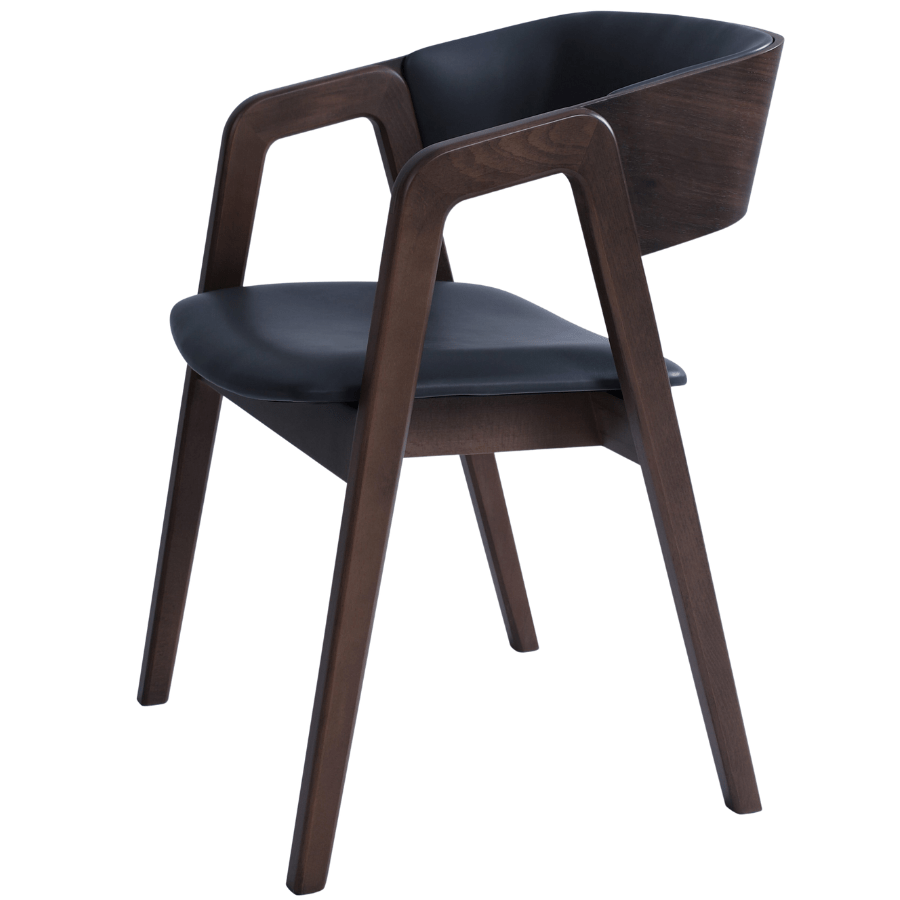 Restaurant Chairs Myndos Black Leather - Your Bar Stools Canada