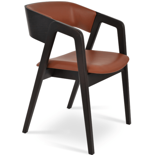 Restaurant Chairs Myndos Brown Leather - Your Bar Stools Canada