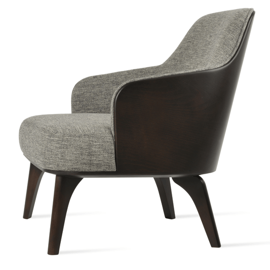Saphire Rounded Upholstery Armchair - Your Bar Stools Canada