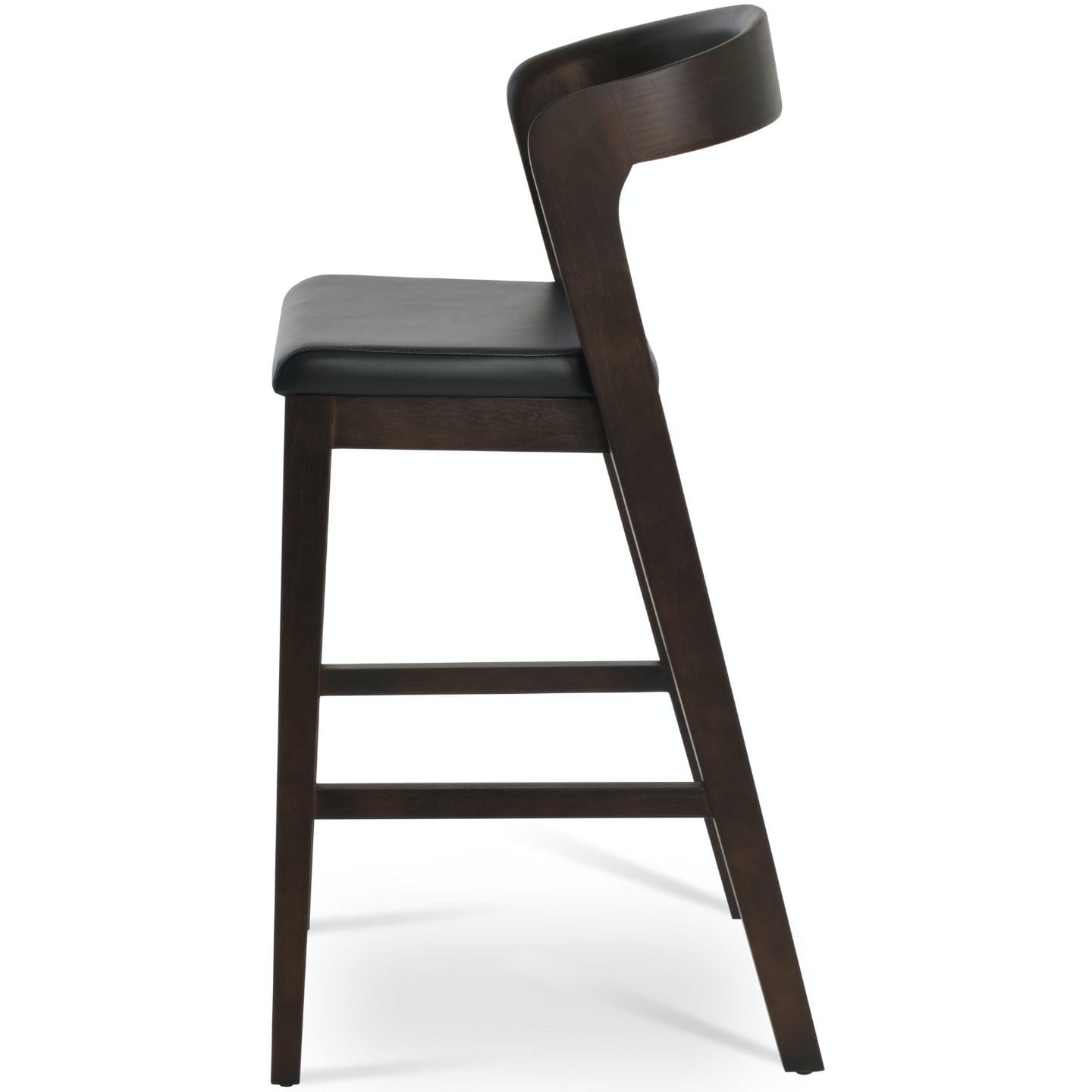 Soho Concept barclay-industrial-wood-base-faux-leather-seat-kitchen-bar-stool-in-black