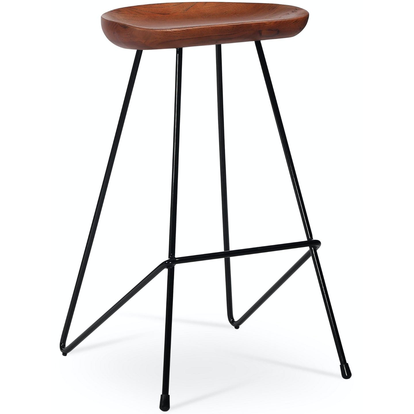 Soho Concept cattelan-industrial-black-metal-wire-base-wood-seat-kitchen-counter-stool-in-antique