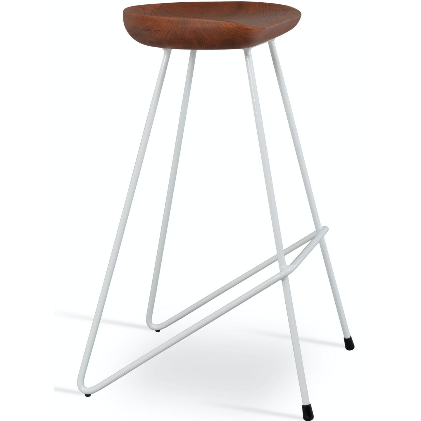 Soho Concept cattelan-industrial-white-metal-wire-base-wood-seat-kitchen-stool-in-antique
