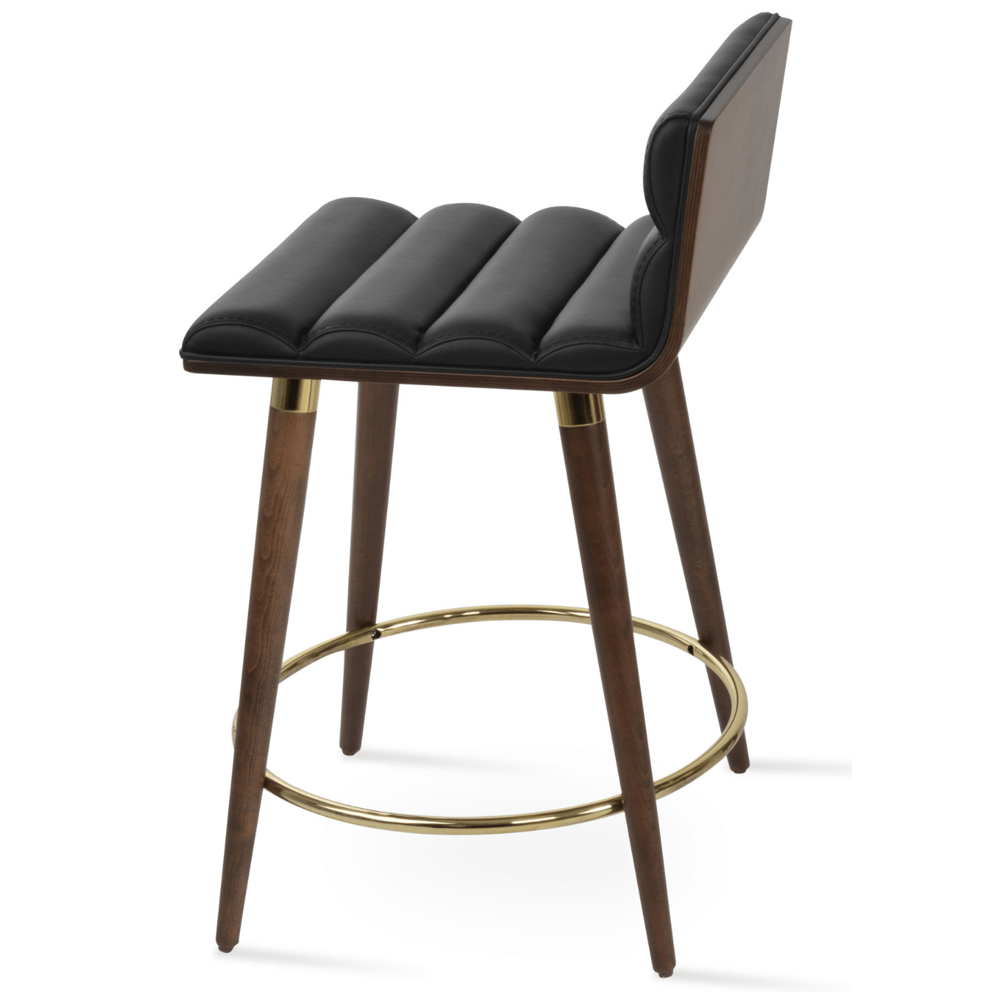 sohoConcept Table & Bar Stools Corona Comfort Leatherette Seat | Ana Metal Base Barstools