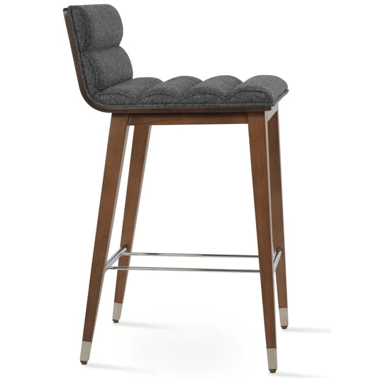 sohoConcept Table & Bar Stools Corona Comfort Upholstered Seat | Wood Base Barstools