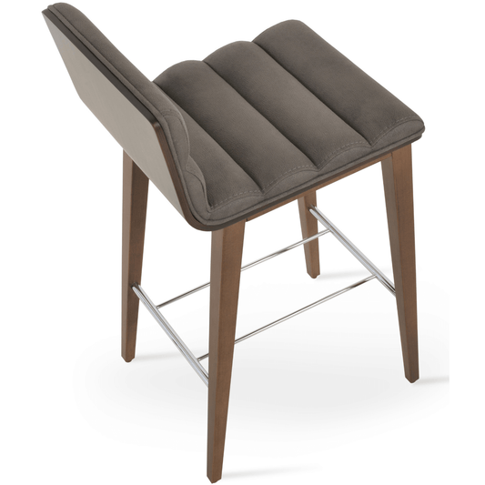 sohoConcept Table & Tabourets de bar Corona Comfort Nubuck Seat | Tabourets de bar à base de bois
