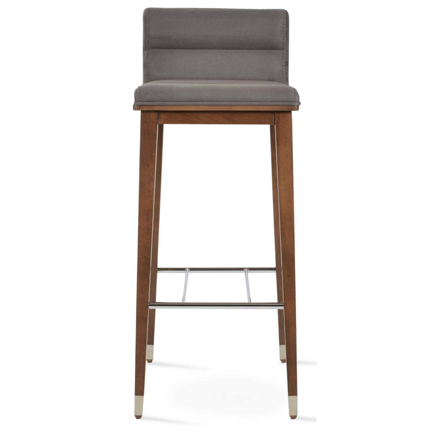 sohoConcept Table & Bar Stools Corona Comfort Nubuck Seat | Wood Base Barstools