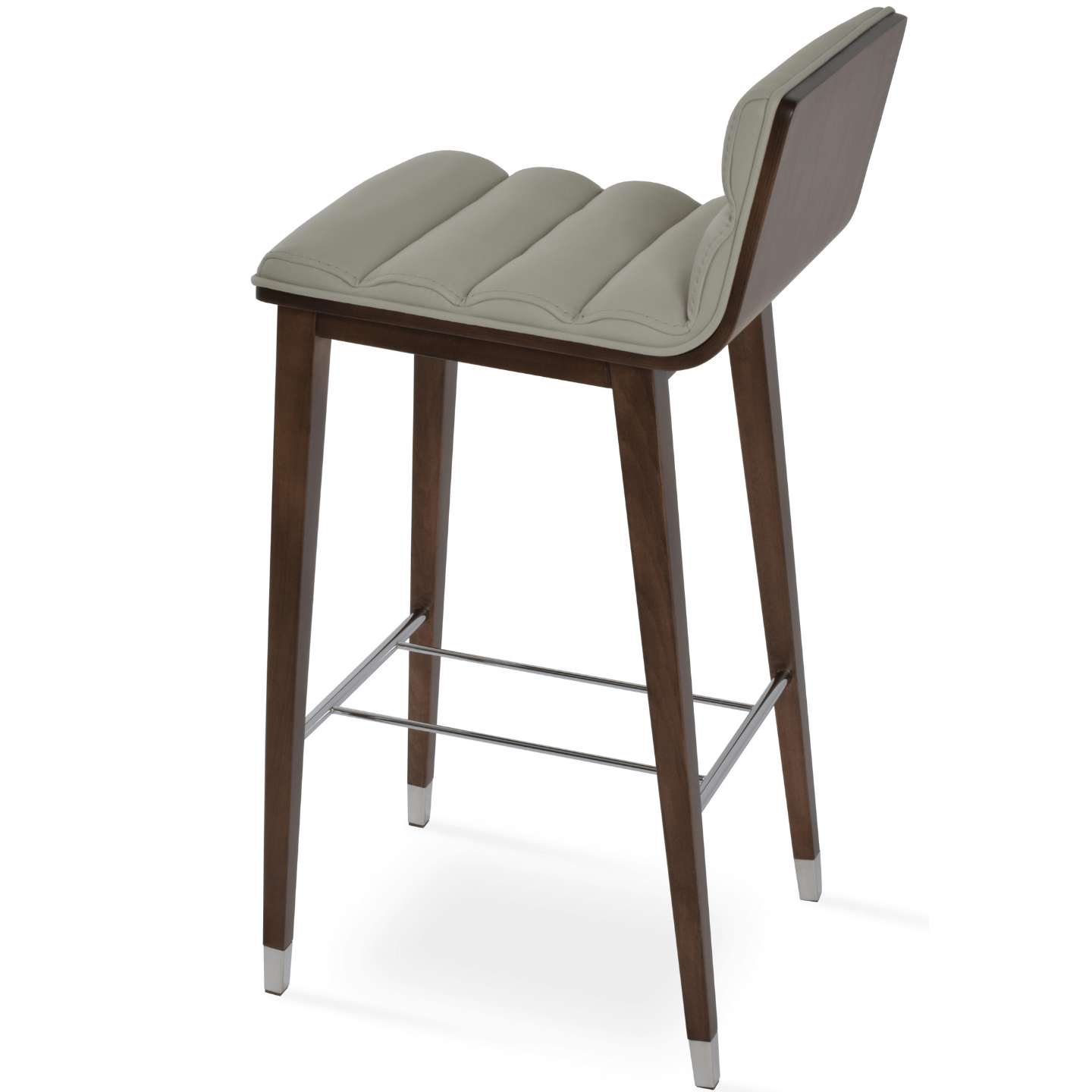 sohoConcept Table & Bar Stools Corona Comfort Leatherette Seat | Wood Base Barstools