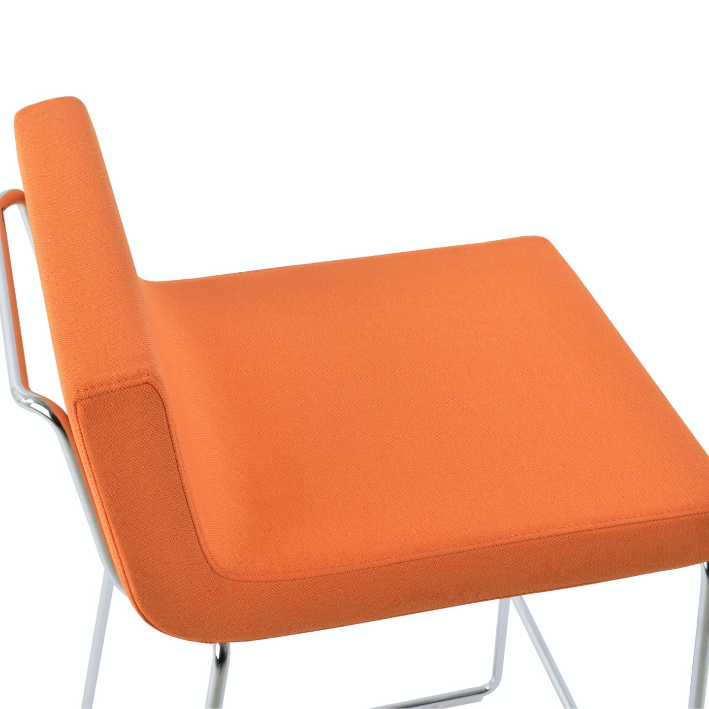 Soho Concept dallas-wire-handle-back-metal-wire-base-similicuir-siège-cuisine-tabouret-en-orange