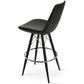 sohoConcept Table & Bar Stools Eiffel Chair Leather Seat | MW Metal Base Barstools