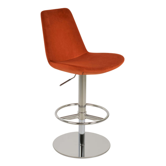 sohoConcept Table & Bar Stools Eiffel Piston Velvet Seat | Swivel Adjustable Barstools