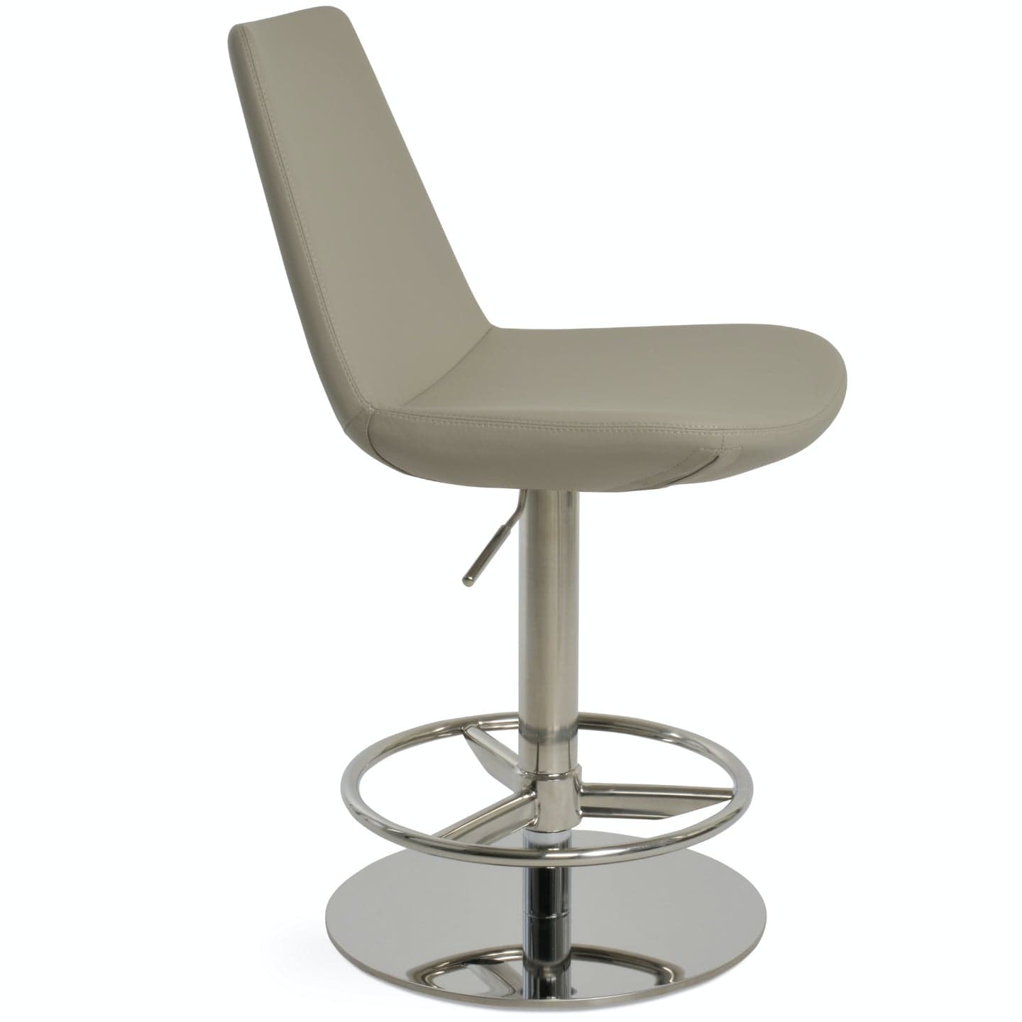 Soho Concept eiffel-piston-adjustable-swivel-faux-leather-seat-kitchen-counter-stool-in-bone