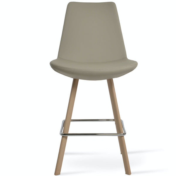 Soho Concept eiffel-sword-natural-wood-faux-leather-kitchen-counter-stool-in-bone