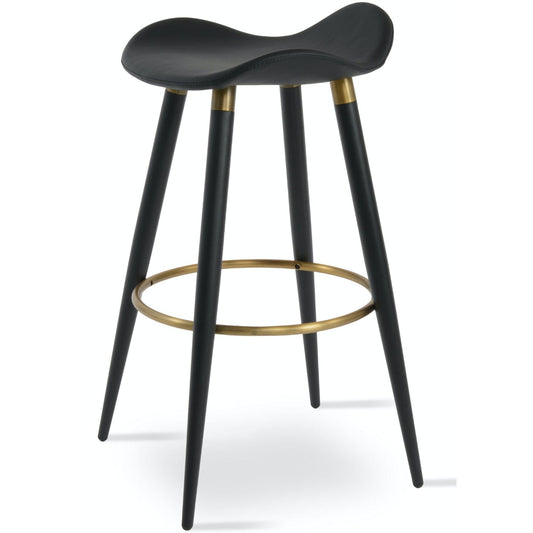 Soho Concept falcon-ana-black-base-faux-leather-seat-kitchen-counter-stool-in-black