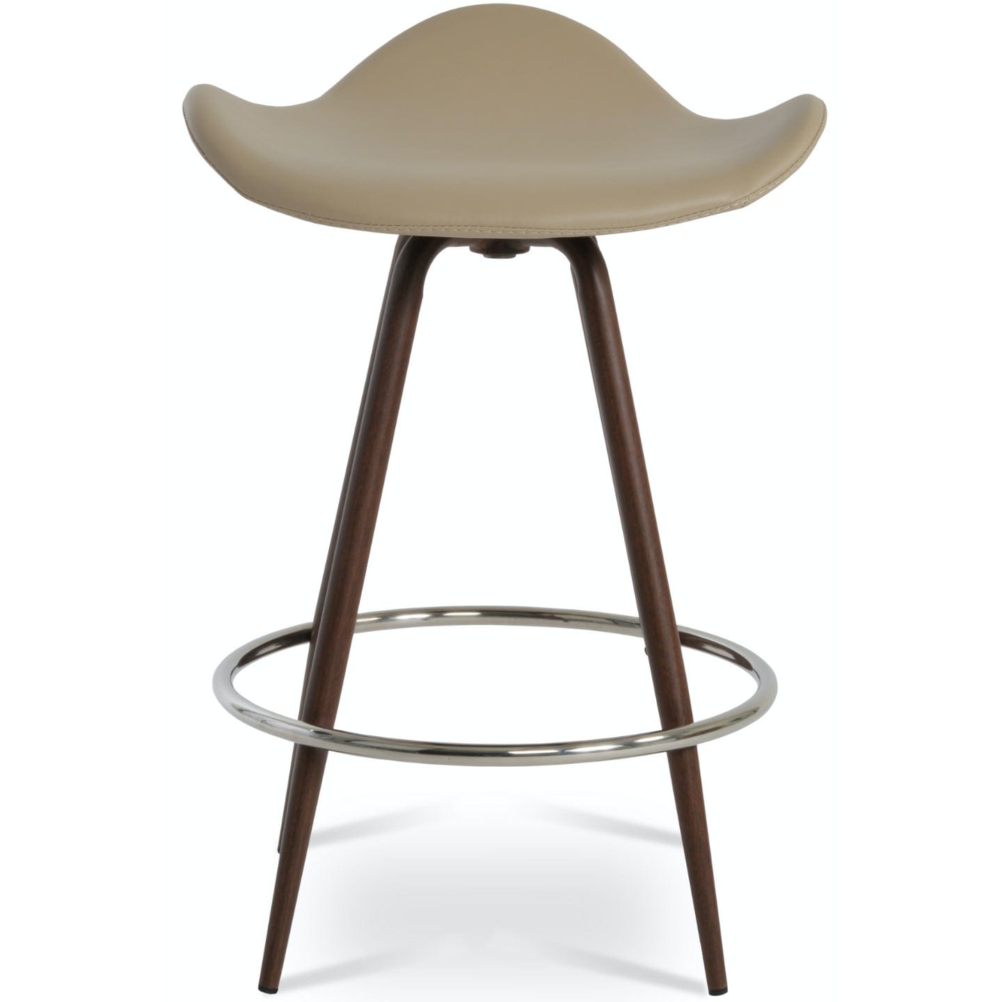 Soho Concept falcon-max-swivel-metal-base-faux-leather-seat-kitchen-stool-in-wheat