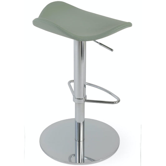 Soho Concept falcon-piston-adjustable-swivel-faux-leather-seat-kitchen-counter-stool-in-mint
