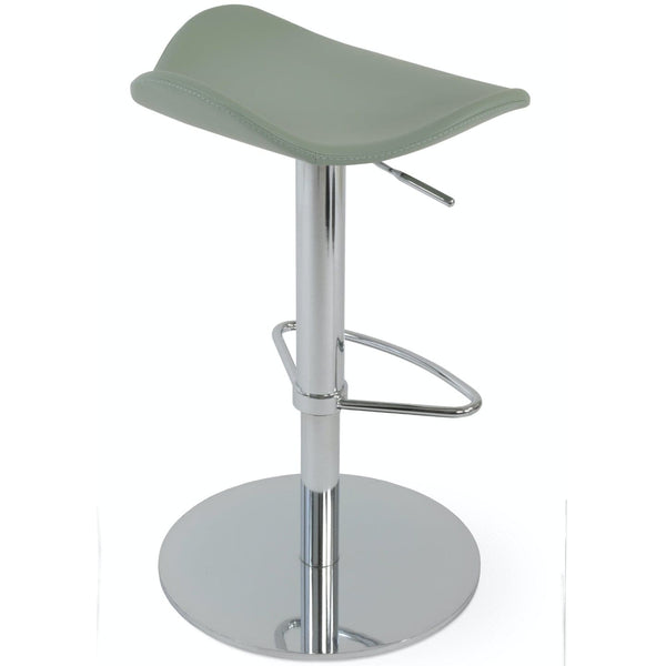 Soho Concept falcon-piston-adjustable-swivel-faux-leather-seat-kitchen-counter-stool-in-mint