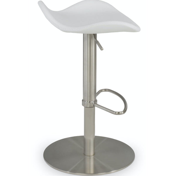 Soho Concept falcon-piston-adjustable-swivel-faux-leather-seat-kitchen-counter-stool-in-white