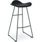 Soho Concept falcon-wire-black-metal-wire-base-faux-leather-seat-kitchen-bar-stool-in-black