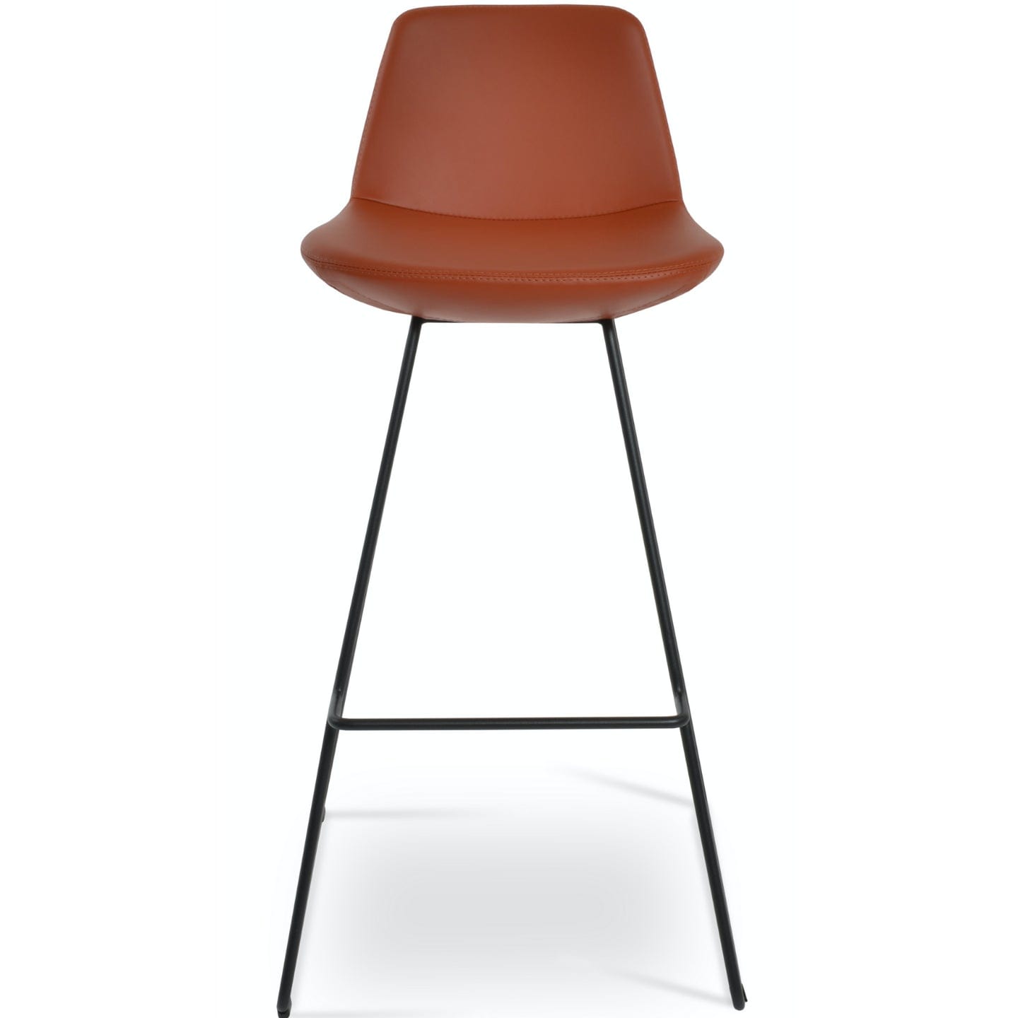 Soho Concept pera-wire-metal-wire-base-faux-leather-seat-kitchen-bar-stool-in-brick