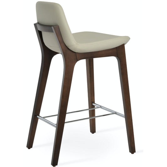 Soho Concept pera-wood-handle-back-wood-base-faux-leather-seat-kitchen-counter-stool-in-cream