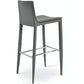Soho Concept tiffany-bonded-leather-metal-base-padded-seat-kitchen-stool-in-gray