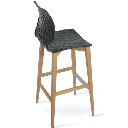 Soho Concept uni-386-industrial-natural-wood-base-polypropylene-seat-kitchen-counter-stool-in-anthracite