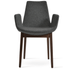 Upholstered Dining Chairs Eiffel Arm Grey - Your Bar Stools Canada