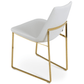 White Chair Gold Legs Eiffel - Your Bar Stools Canada