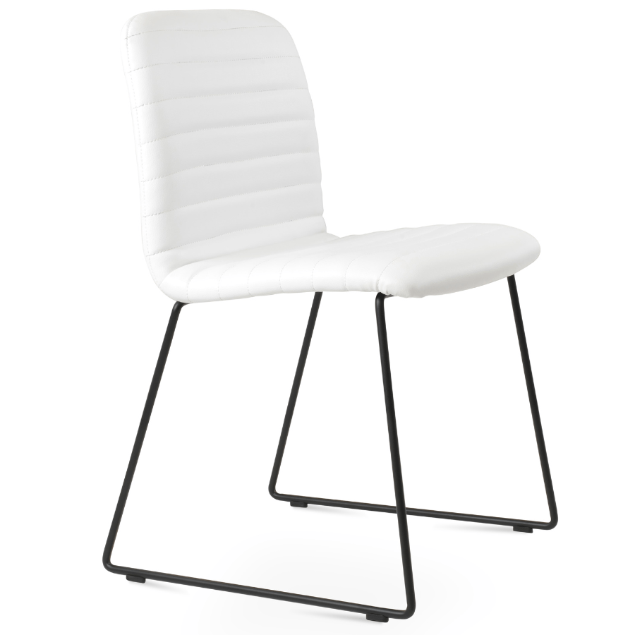 White Chair with Black Legs Isa - Your Bar Stools Canada
